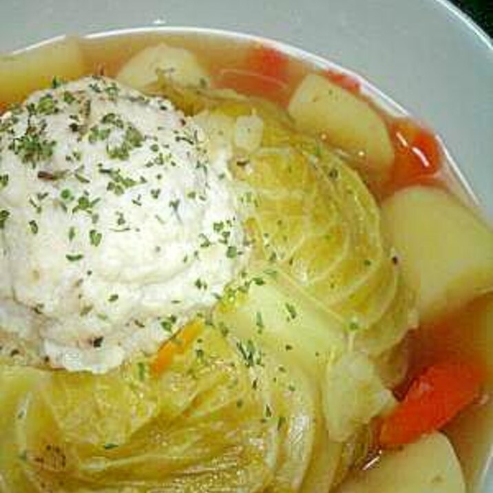 まるごとキャベツの肉詰め節約ポトフ レシピ 作り方 By のっくんぱんち 楽天レシピ まるごとキャベツの肉詰め節約ポトフ レシピ 作り方 By のっくんぱんち 楽天レシピ